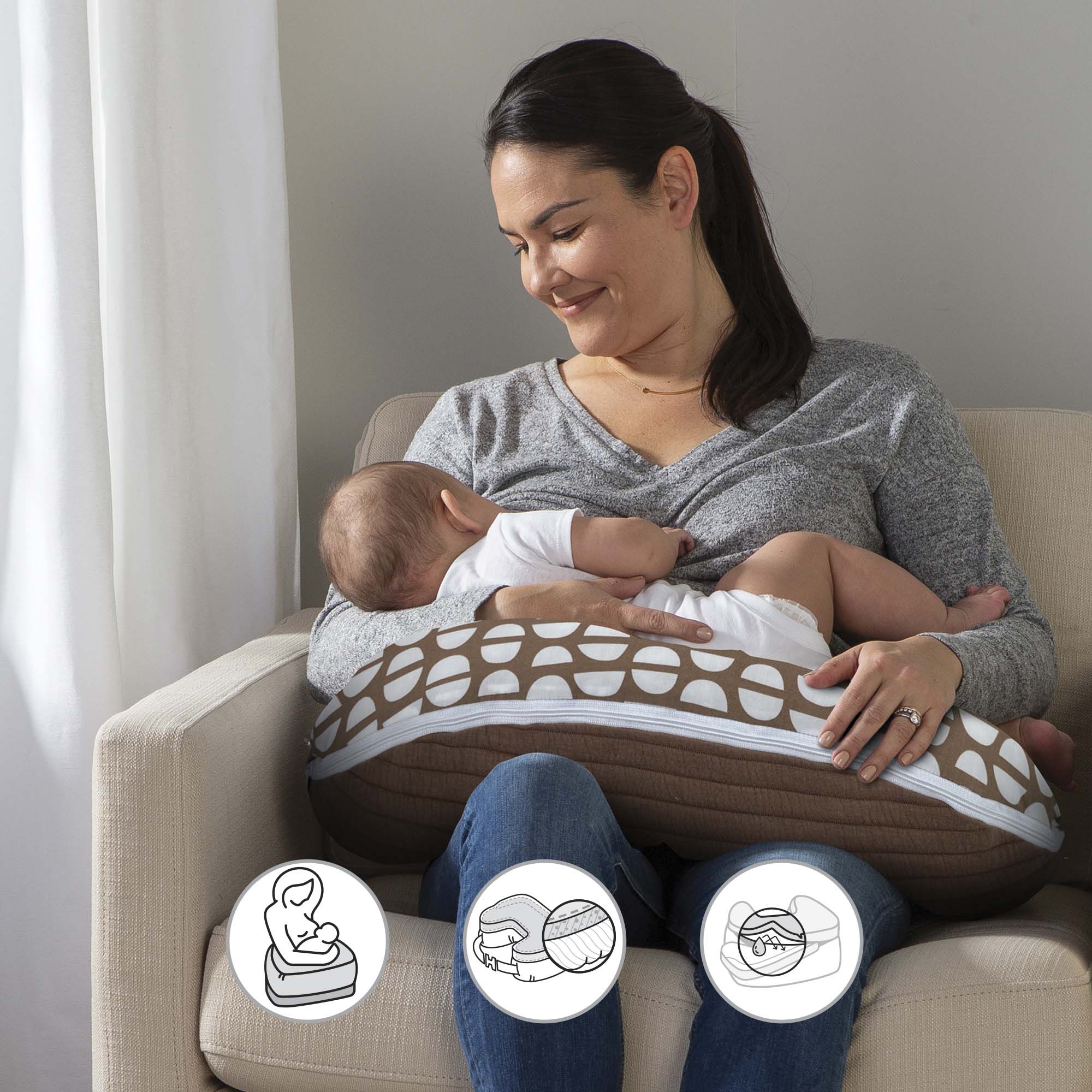 Boppy Best Latch Breastfeeding Pillow with a Strap Boppy